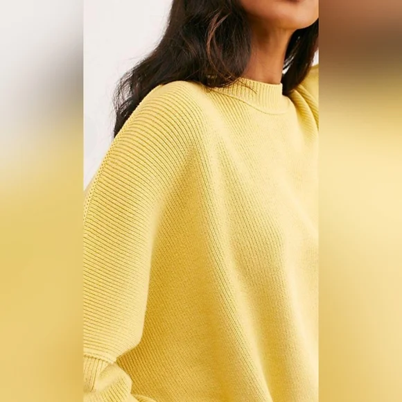 UPCYCLED!! Free People | 'Easy Street' Sweater In Limon w/  Embroidery, Size XS - Picture 2 of 11